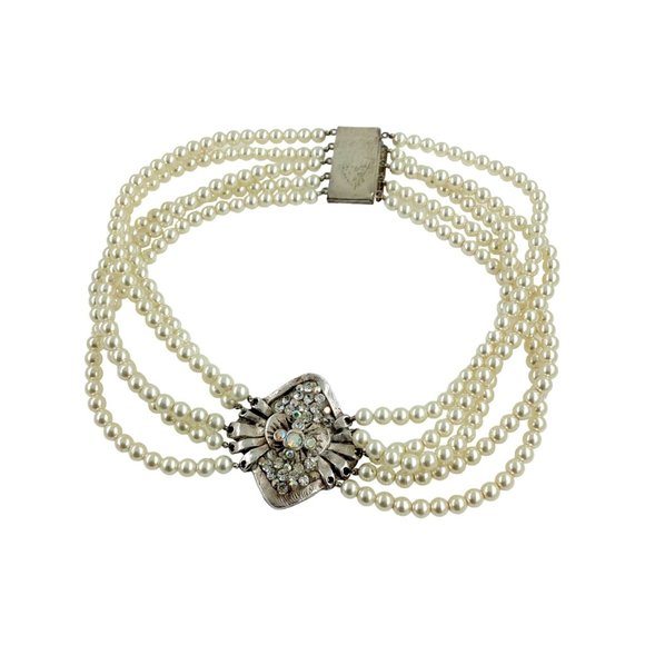 1980s Jacky de G Paris Runway Pearl Necklace, Dog Collar Choker, Collectible - Picture 2 of 16